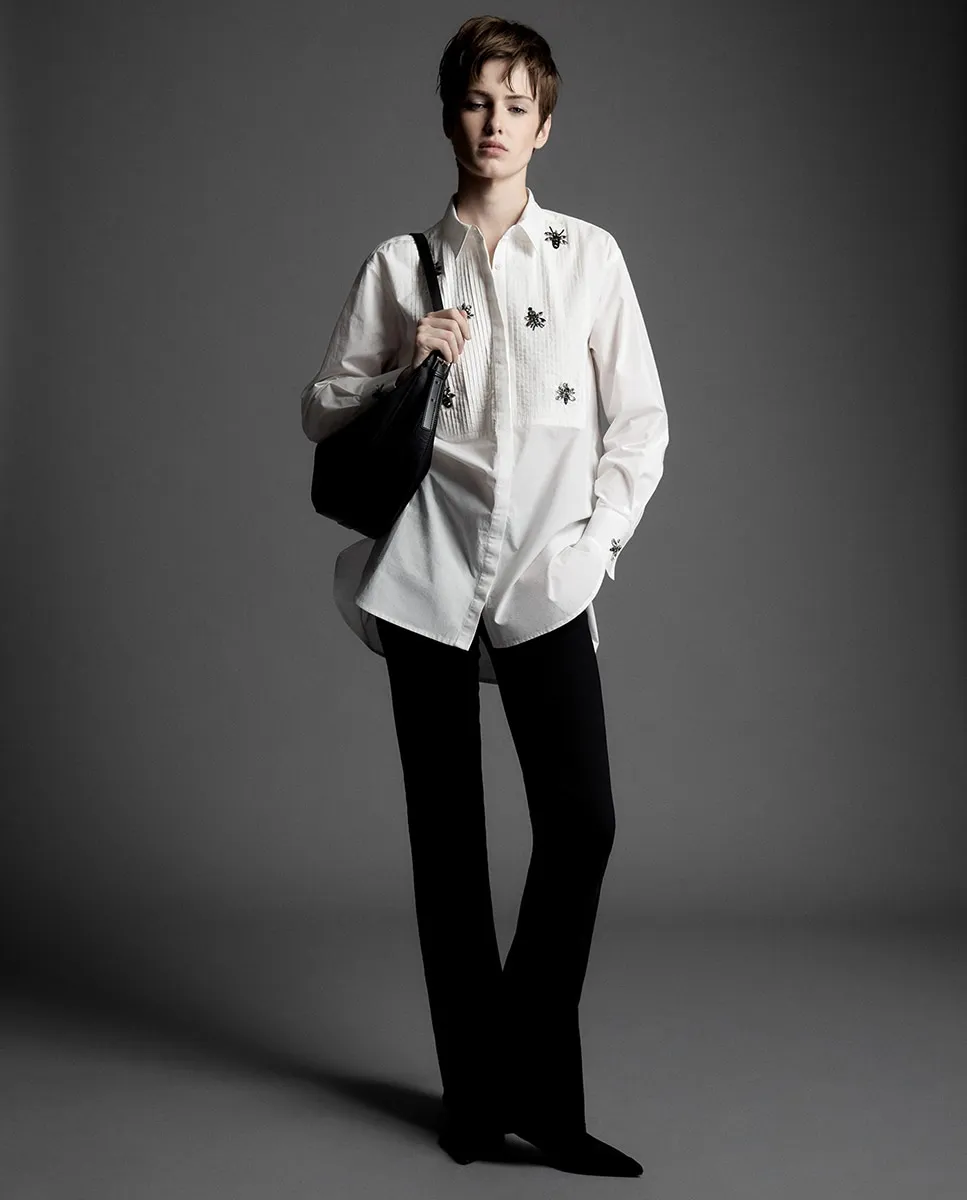 Блузка из поплина с аппликацией Sfera, белый
Блузка из поплина с аппликацией Sfera, белый