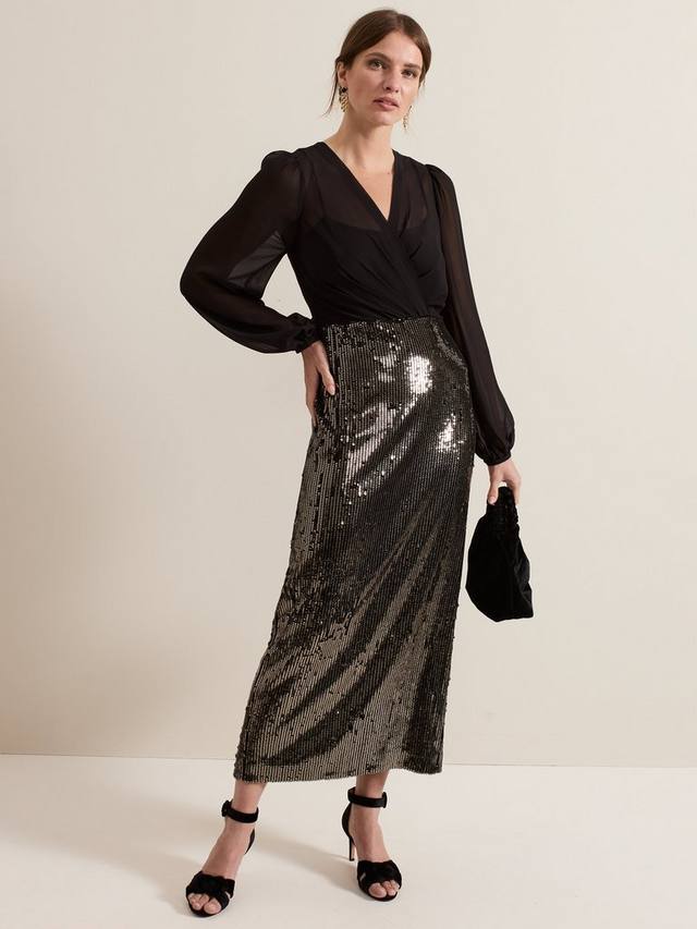 Миниатюрное платье aniya с блестками Phase Eight, черный/разноцветный
Миниатюрное платье aniya с блестками Phase Eight, черный/разноцветный