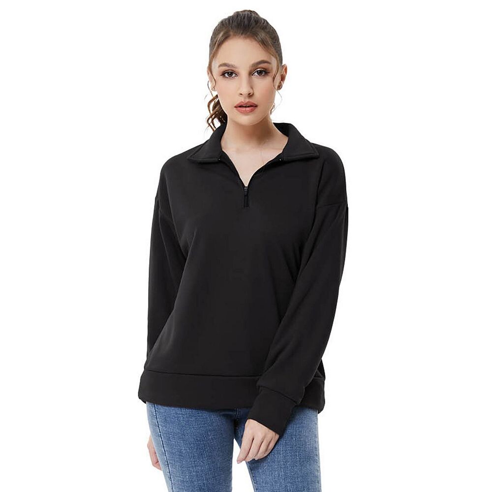 Половина молнии пуловер с длинным рукавом женский пуловер толстовка спортивная походная одежда Kojooin, черный
Половина молнии пуловер с длинным рукавом женский пуловер толстовка спортивная походная одежда Kojooin, черный