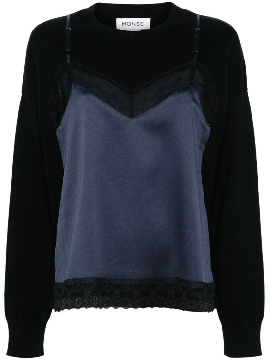 Monse джемпер из смесовой шерсти, черный 
Monse джемпер из смесовой шерсти, черный