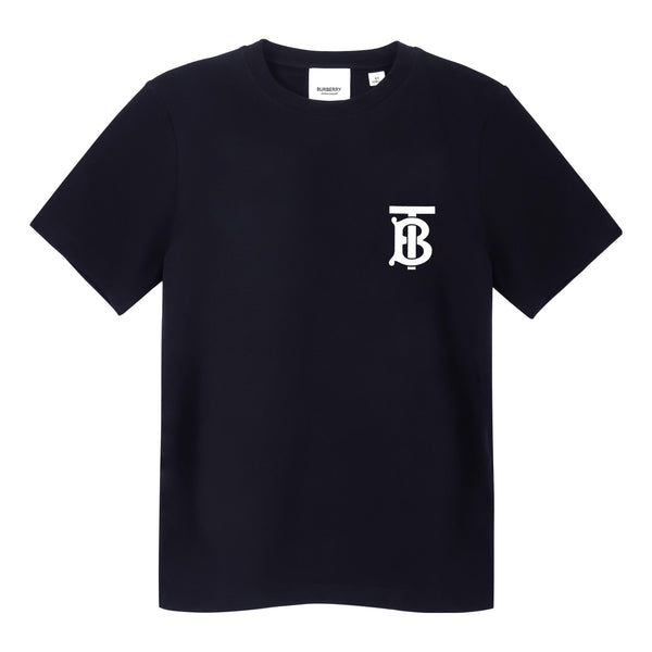 Футболка men's pattern cotton loose classic short sleeve black Burberry, черный 
Футболка men's pattern cotton loose classic short sleeve black Burberry, черный