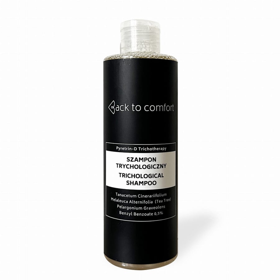 Трихологический шампунь Pyretrin-D Trichotherapy Back to comfort 
Трихологический шампунь Pyretrin-D Trichotherapy Back to comfort