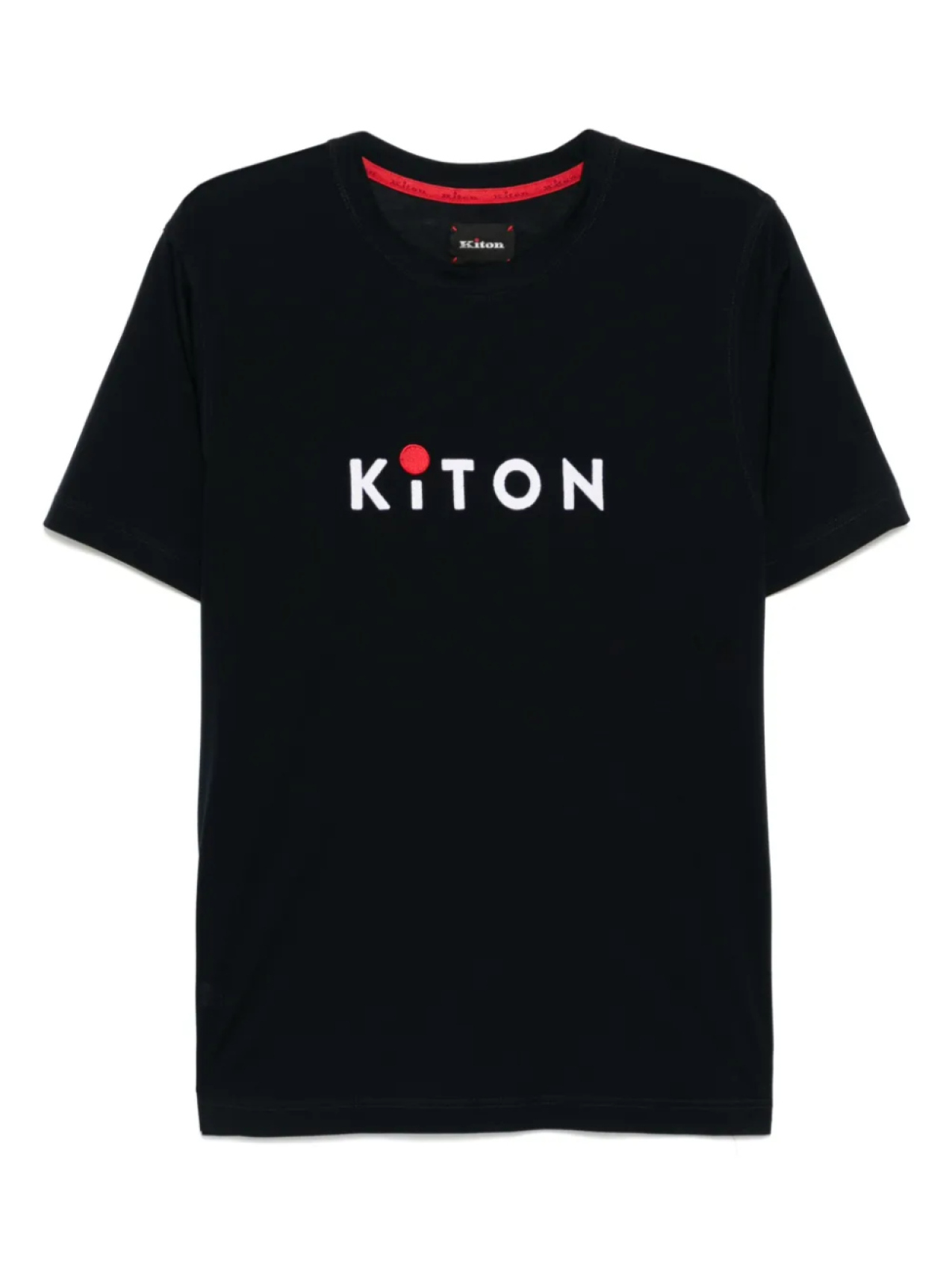 Kiton футболка с вышивкой, синий 
Kiton футболка с вышивкой, синий