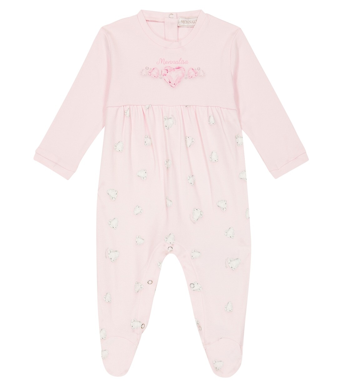 Комбинезон из хлопкового джерси с детским принтом Monnalisa, розовый
Комбинезон из хлопкового джерси с детским принтом Monnalisa, розовый