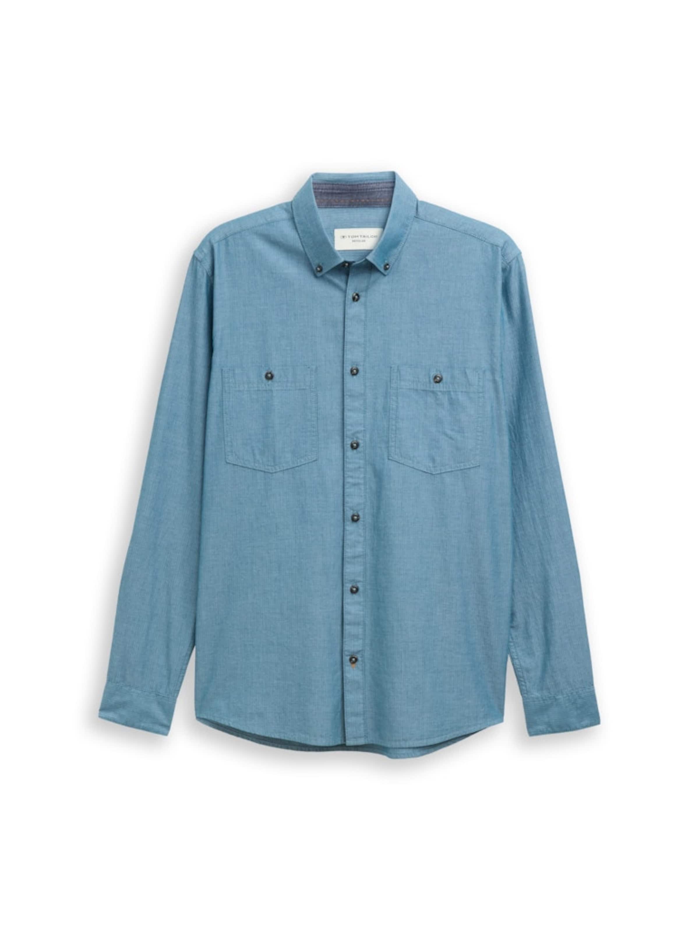 TOM TAILOR Рубашка на пуговицах Regular fit в цвете Petrol
TOM TAILOR Рубашка на пуговицах Regular fit в цвете Petrol