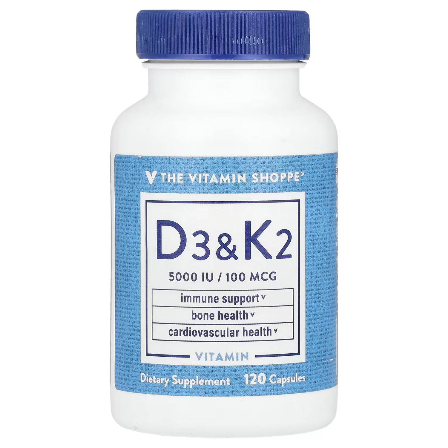 Витамины D3 и K2, 120 капсул The Vitamin Shoppe
Витамины D3 и K2, 120 капсул The Vitamin Shoppe