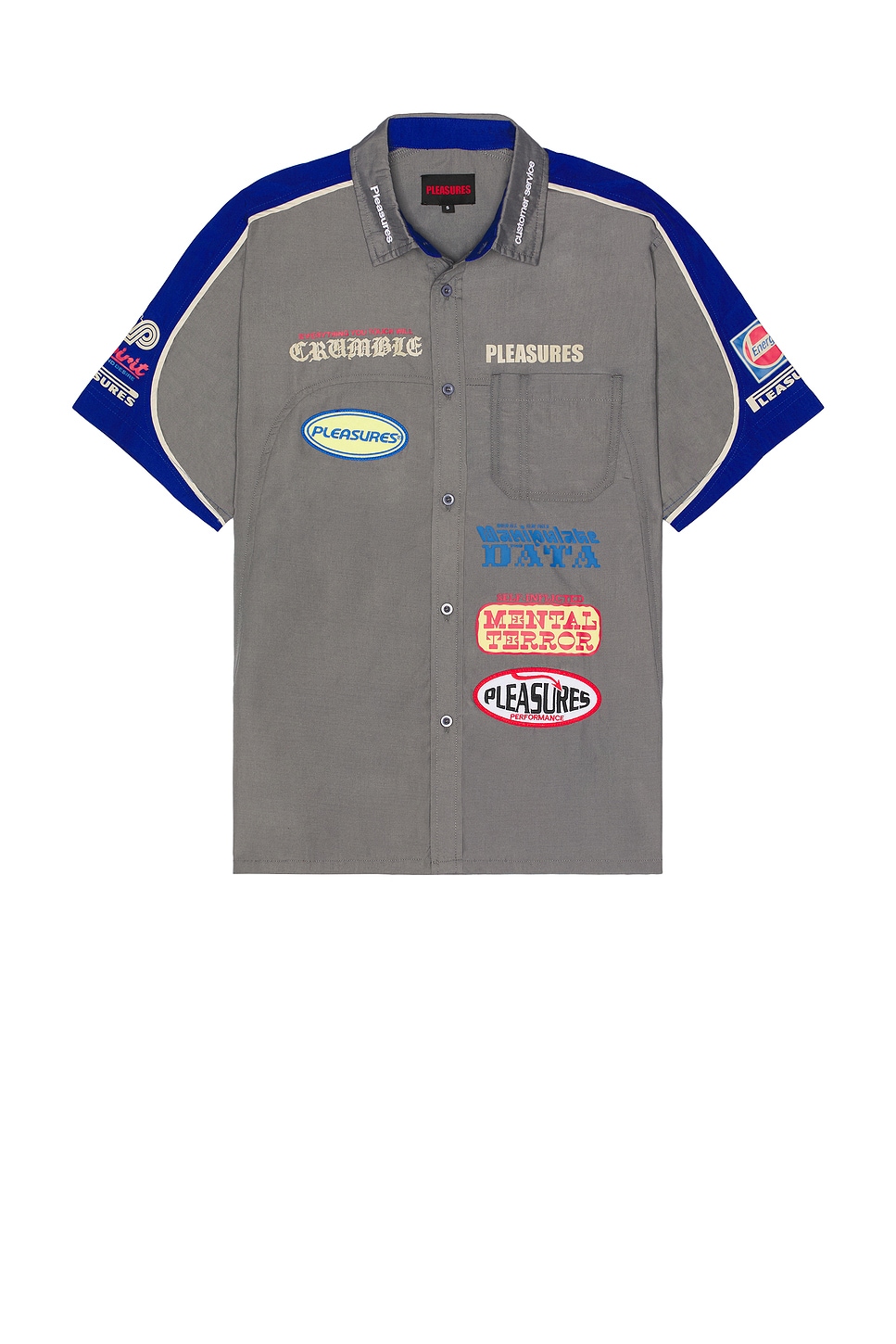 Рубашка на пуговицах "Terror" Pleasures, grey
Рубашка на пуговицах "Terror" Pleasures, grey