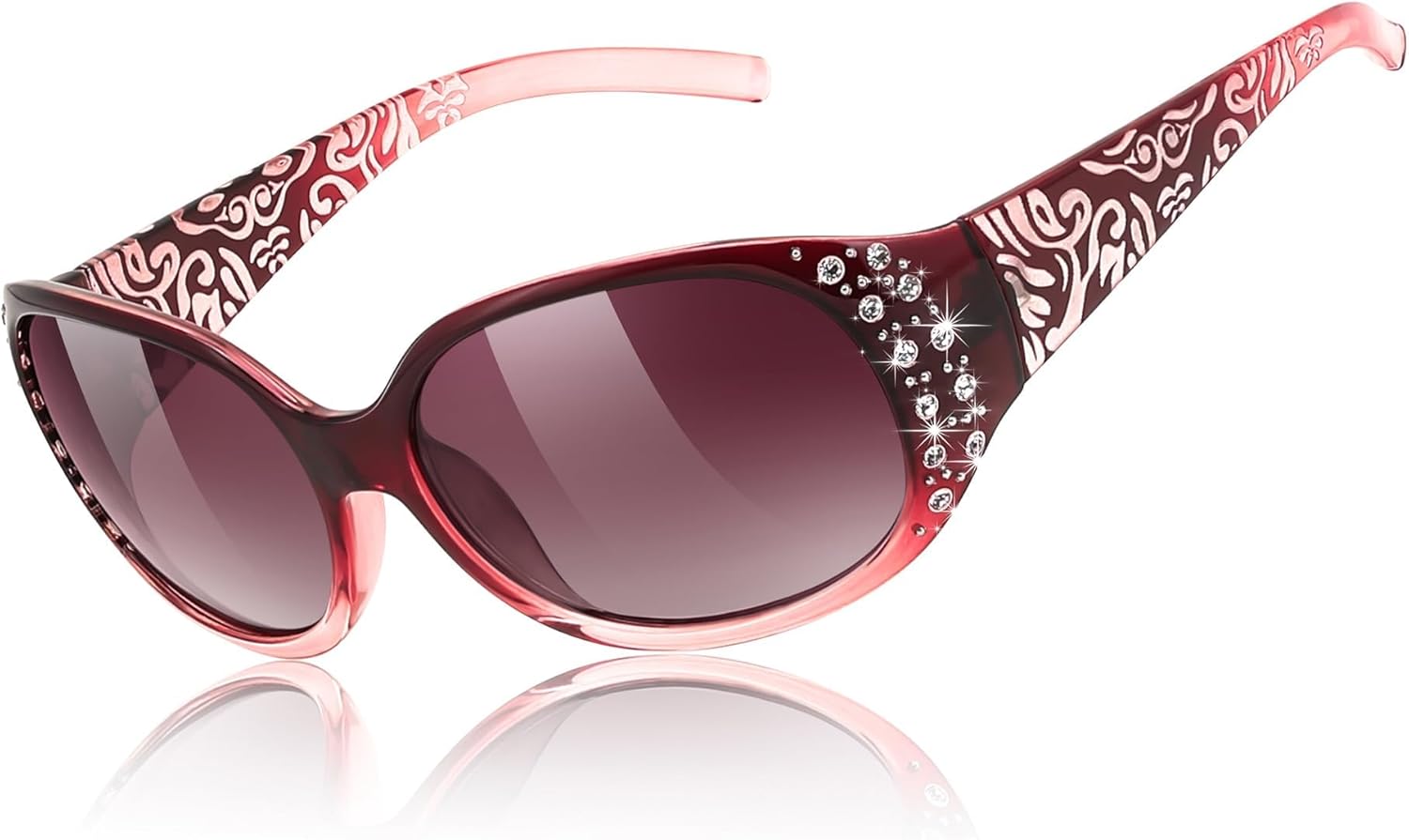 Женские поляризованные солнцезащитные очки FEISEDY с обтекаемой формой, украшенные стразами, модные солнцезащитные очки с защитой UV400, артикул B1091, Gradual Wine Red Frame & Gradual Red Lens
Женские поляризованные солнцезащитные очки FEISEDY с обтекаемой формой, украшенные стразами, модные солнцезащитные очки с защитой UV400, артикул B1091, Gradual Wine Red Frame & Gradual Red Lens