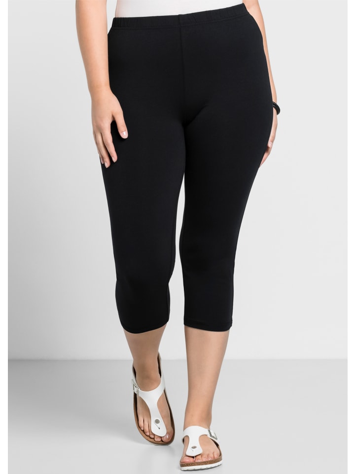 Тканевые шорты sheego, черный
Тканевые шорты sheego, черный