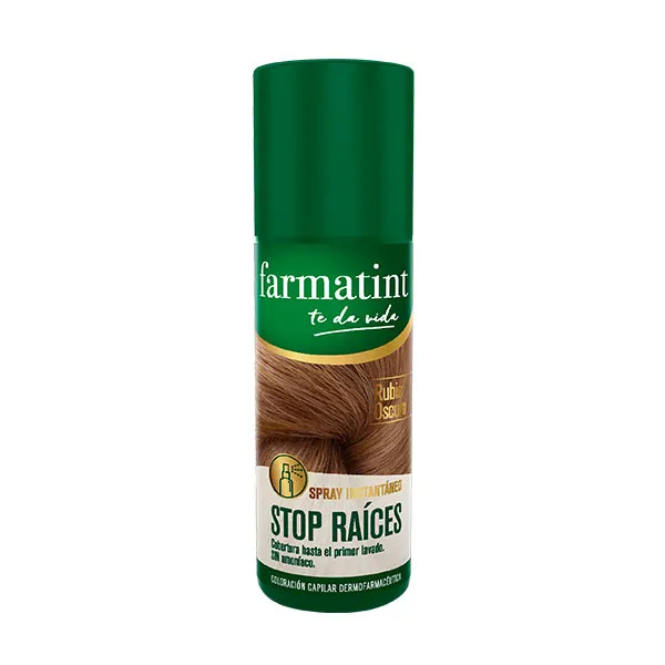 Спрей для подкраски корней Spray Stop Raíces Farmatint, цвет rubio oscuro 
Спрей для подкраски корней Spray Stop Raíces Farmatint, цвет rubio oscuro