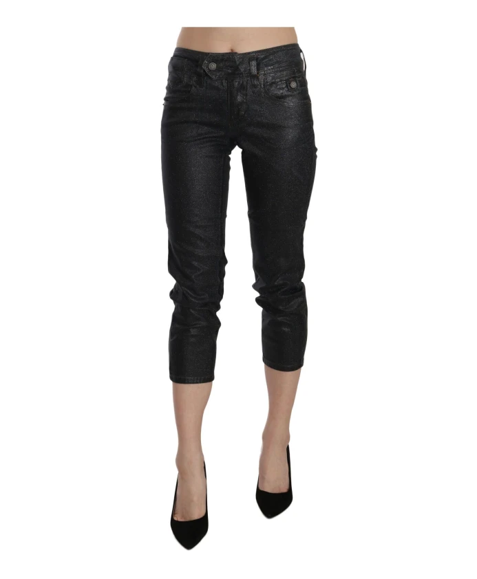 Узкие укороченные джинсовые брюки John Galliano, черный
Узкие укороченные джинсовые брюки John Galliano, черный
