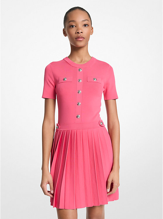 Вязаное плиссированное мини-платье Michael Kors, розовый
Вязаное плиссированное мини-платье Michael Kors, розовый