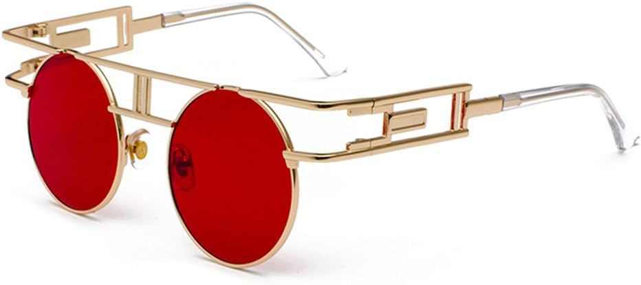 Солнцезащитные очки в стиле стимпанк, женские ретро-солнцезащитные очки, мужские готические круглые солнцезащитные очки с защитой от УФ-излучения UV400 VFDHN, Gold-red
Солнцезащитные очки в стиле стимпанк, женские ретро-солнцезащитные очки, мужские готические круглые солнцезащитные очки с защитой от УФ-излучения UV400 VFDHN, Gold-red