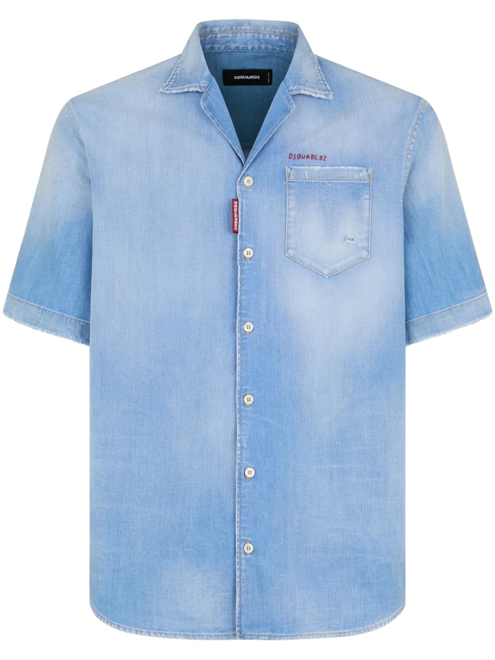 Джинсовая рубашка с эффектом потертости DSQUARED2, синий
Джинсовая рубашка с эффектом потертости DSQUARED2, синий