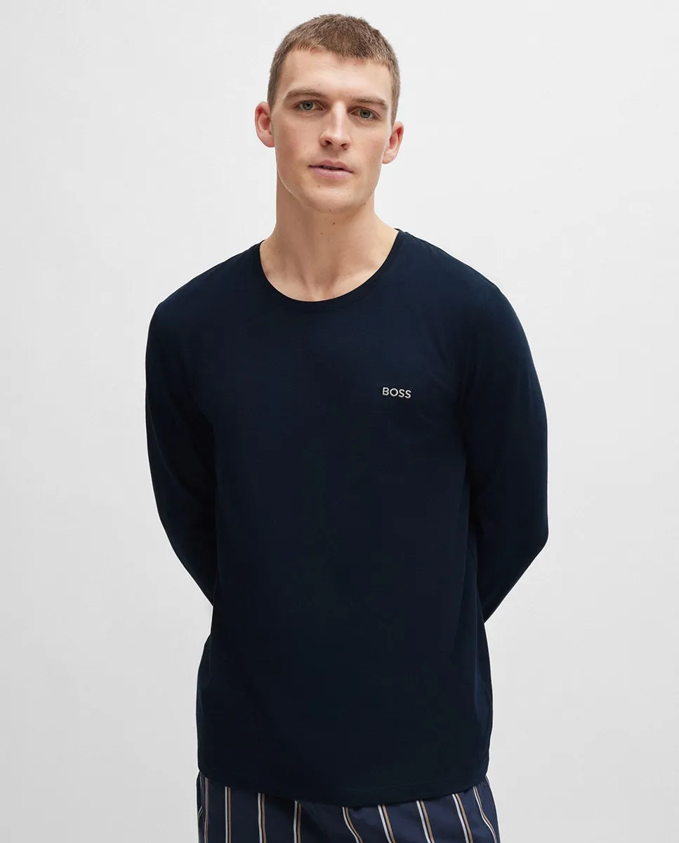 Футболка из эластичного хлопка с длинными рукавами и логотипом Boss, тёмно-синий
Футболка из эластичного хлопка с длинными рукавами и логотипом Boss, тёмно-синий