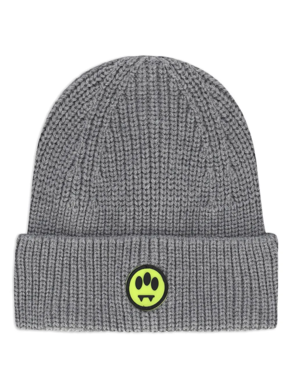 Шапка в рубчик с принтом Barrow kids, серый 
Шапка в рубчик с принтом Barrow kids, серый