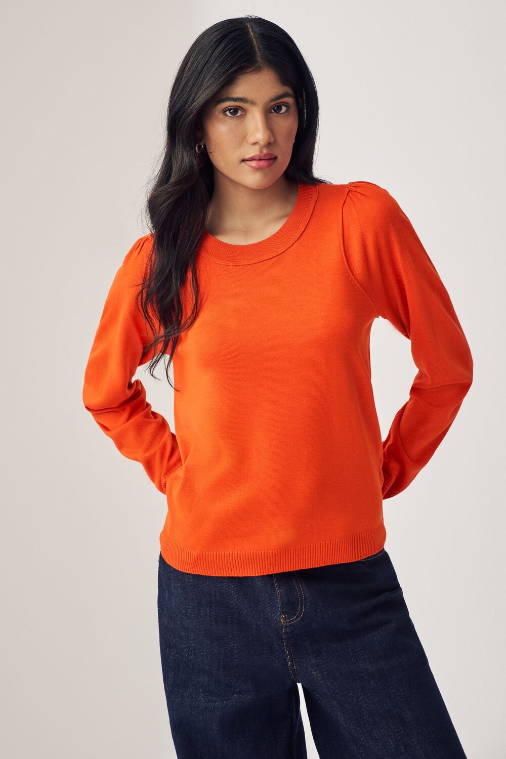 Джемпер с круглым вырезом и длинными рукавами Next, оранжевый
Джемпер с круглым вырезом и длинными рукавами Next, оранжевый