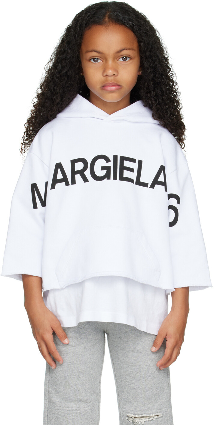 Детская белая укороченная толстовка с капюшоном MM6 Maison Margiela, Белый, Детская белая укороченная толстовка с капюшоном MM6 Maison Margiela
Детская белая укороченная толстовка с капюшоном MM6 Maison Margiela, Белый, Детская белая укороченная толстовка с капюшоном MM6 Maison Margiela