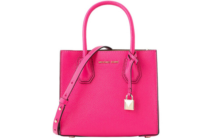 MICHAEL KORS Сумка-баул из телячьей кожи мерсера через плечо для ежедневных поездок маленькая женская тёмно-розовая