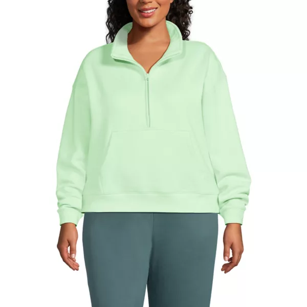 Толстовка большого размера с длинными рукавами и молнией до середины груди Lands' End, цвет icy mint green
Толстовка большого размера с длинными рукавами и молнией до середины груди Lands' End, цвет icy mint green