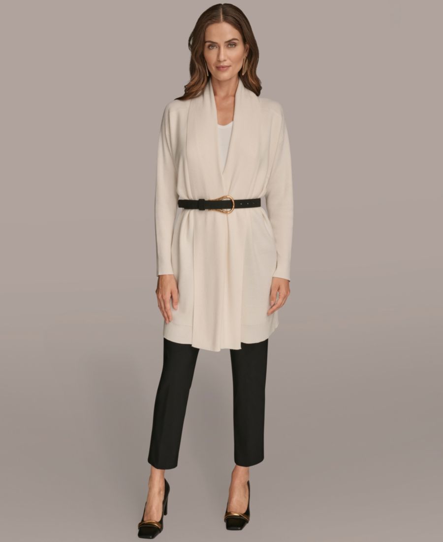 Женский кардиган с поясом и открытой передней частью Donna Karan New York, Cream
Женский кардиган с поясом и открытой передней частью Donna Karan New York, Cream