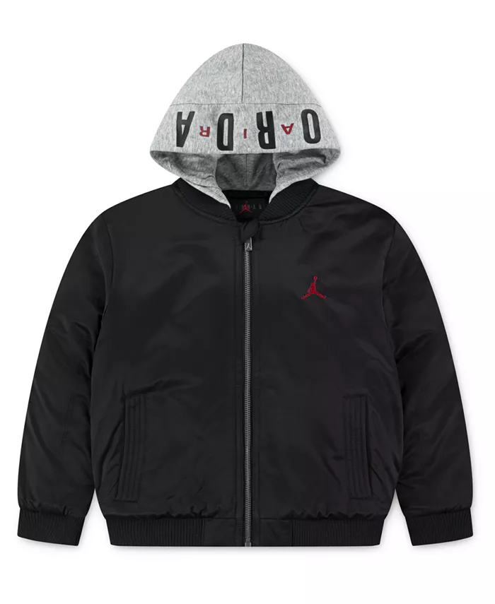 Мальчиковая худи-бомбер с крупным логотипом 2T-7 Jordan, черный
Мальчиковая худи-бомбер с крупным логотипом 2T-7 Jordan, черный