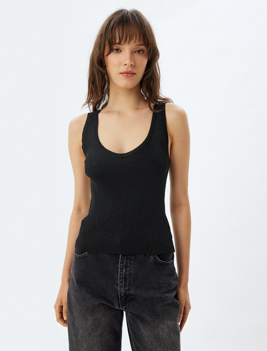 Вязаный топ Koton, черный
Вязаный топ Koton, черный