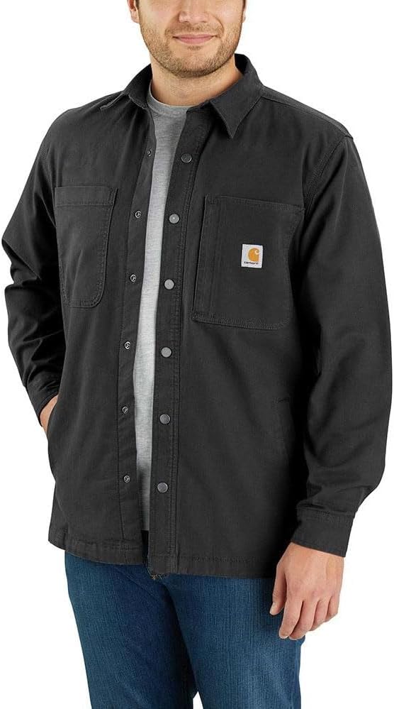 Carhartt мужская рубашка-бомбер на молнии с флисовой подкладкой, свободного кроя, из прочной ткани Rugged Flex Canvas, Black
Carhartt мужская рубашка-бомбер на молнии с флисовой подкладкой, свободного кроя, из прочной ткани Rugged Flex Canvas, Black