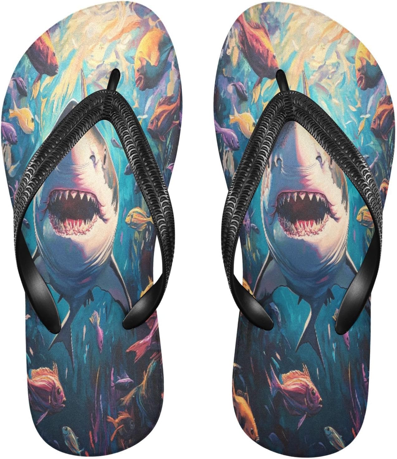 Тапочки с изображением акулы для пляжа, душа и прогулок, резиновые нескользящие летние шлепанцы для мужчин и женщин Sinestour, Shark Fishes Underwater
Тапочки с изображением акулы для пляжа, душа и прогулок, резиновые нескользящие летние шлепанцы для мужчин и женщин Sinestour, Shark Fishes Underwater