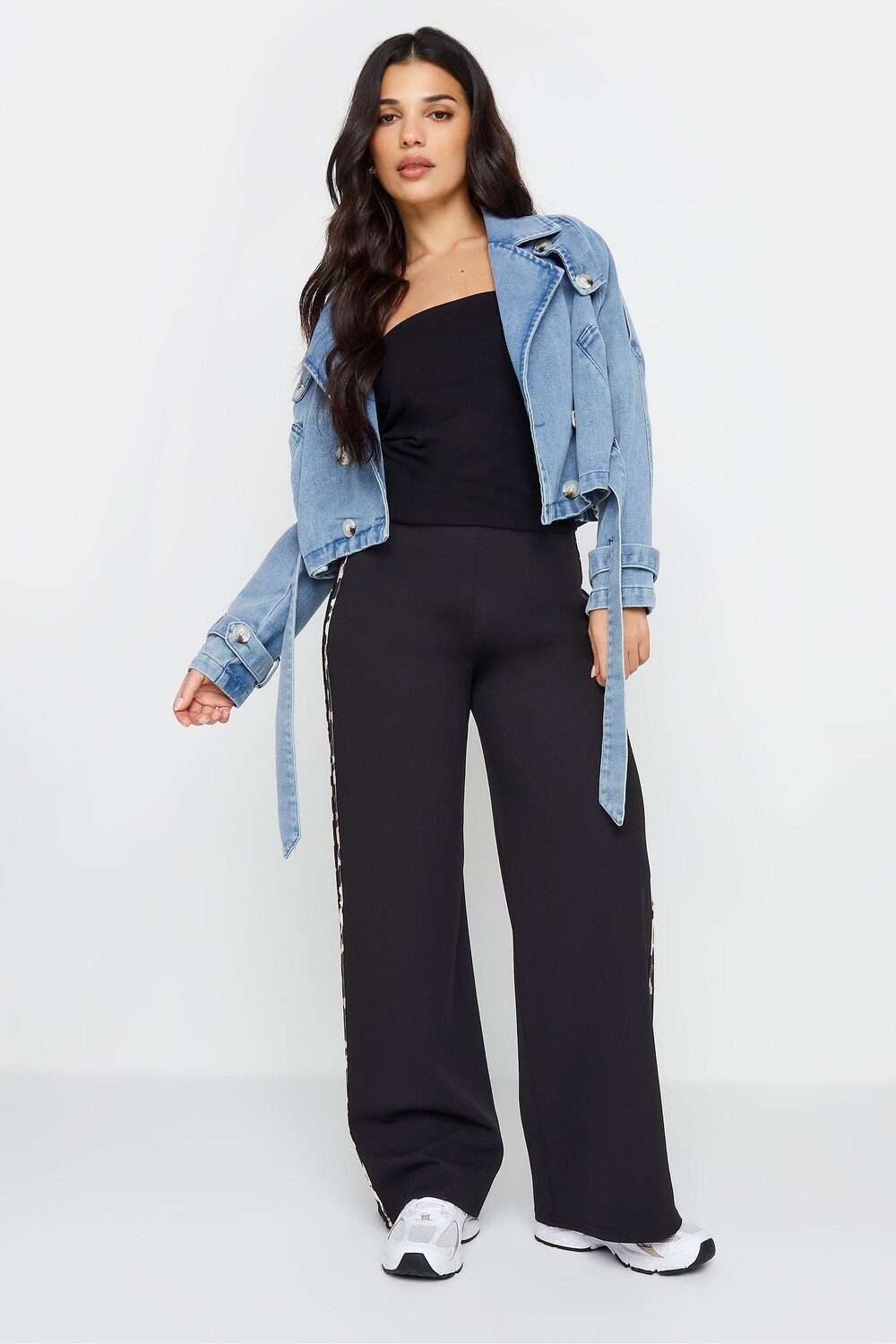 Широкие брюки с леопардовыми полосками Pixiegirl Petite, черный
Широкие брюки с леопардовыми полосками Pixiegirl Petite, черный