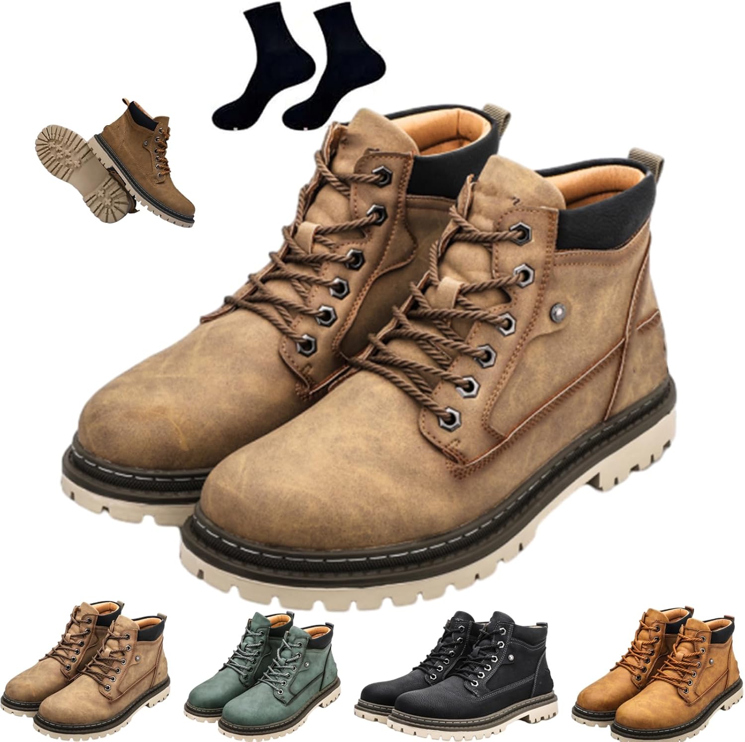 Мужские кожаные ботинки ручной работы для вождения - противоскользящие, водонепроницаемые, огнестойкие, устойчивые к проколам - ортопедические, с широкой пальцевой частью и поддержкой свода стопы, высокие ботинки-чукка на щиколотке Ghtrhsb, хаки
Мужские кожаные ботинки ручной работы для вождения - противоскользящие, водонепроницаемые, огнестойкие, устойчивые к проколам - ортопедические, с широкой пальцевой частью и поддержкой свода стопы, высокие ботинки-чукка на щиколотке Ghtrhsb, хаки