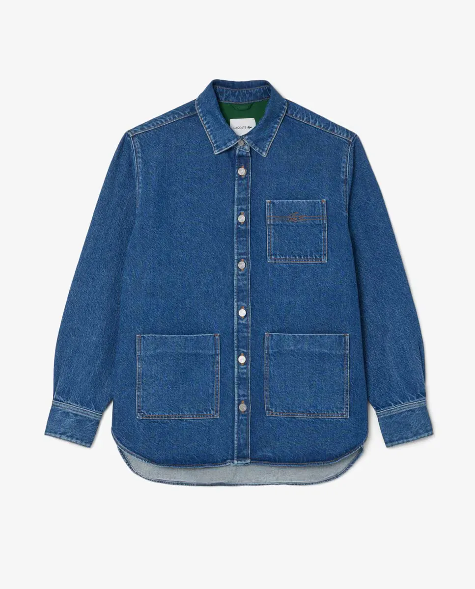 Женская джинсовая рубашка свободного покроя Lacoste, светло-голубой
Женская джинсовая рубашка свободного покроя Lacoste, светло-голубой