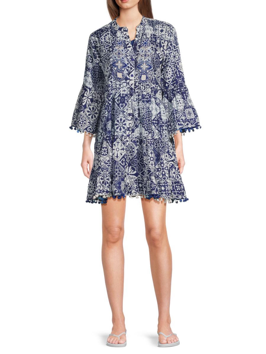 Мини-платье из хлопкового набивного рисунка La Moda Clothing, синий
Мини-платье из хлопкового набивного рисунка La Moda Clothing, синий