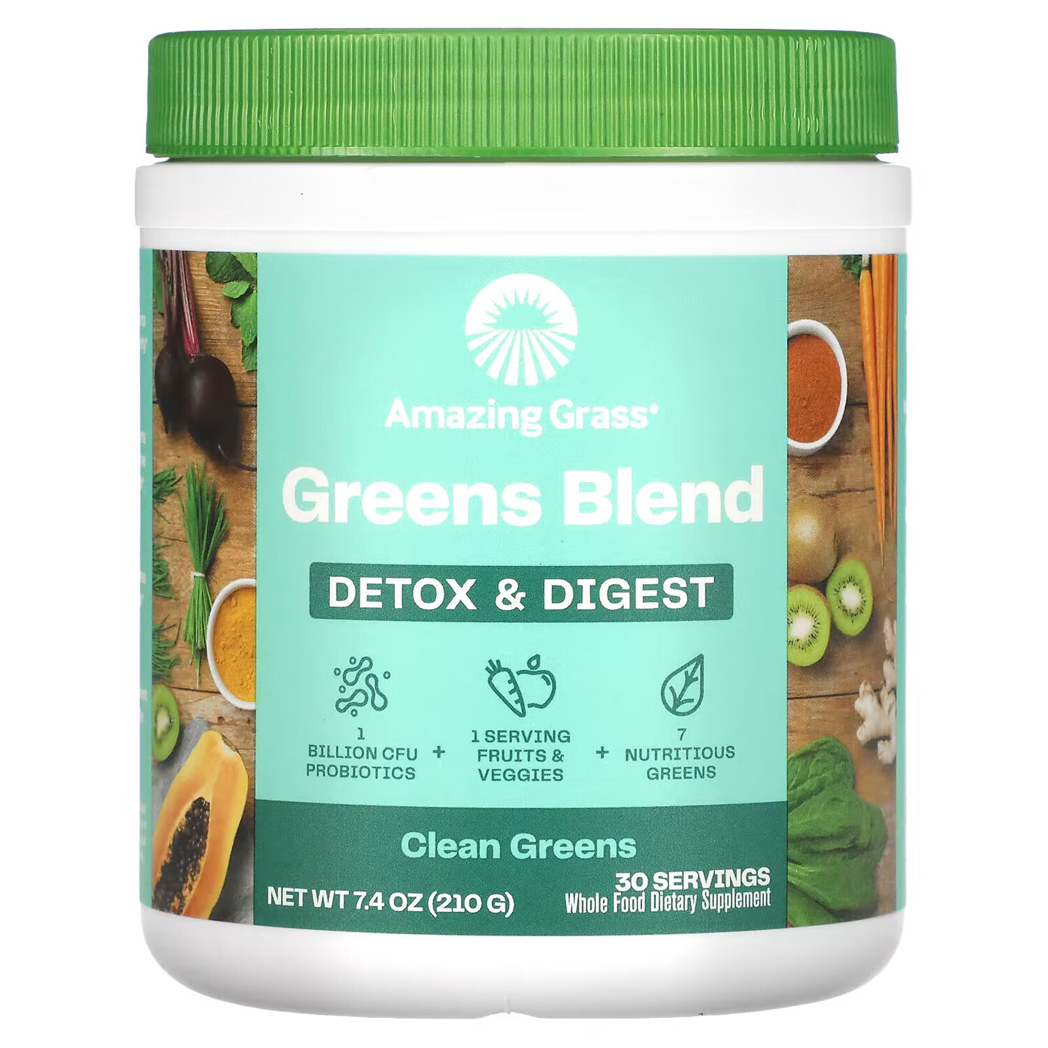 Amazing Grass, Green Superfood, детоксикация и поддержка пищеварения,210 г (7,4 унции)
Amazing Grass, Green Superfood, детоксикация и поддержка пищеварения,210 г (7,4 унции)