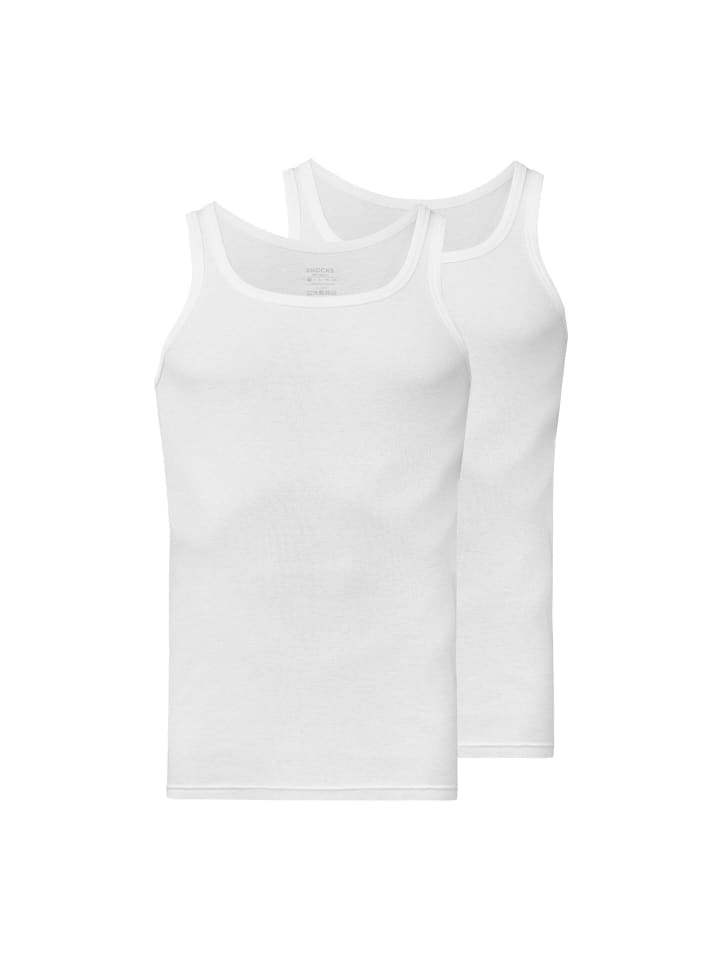 SNOCKS Майка из органического хлопка, 2 штуки, белого цвета
SNOCKS Майка из органического хлопка, 2 штуки, белого цвета