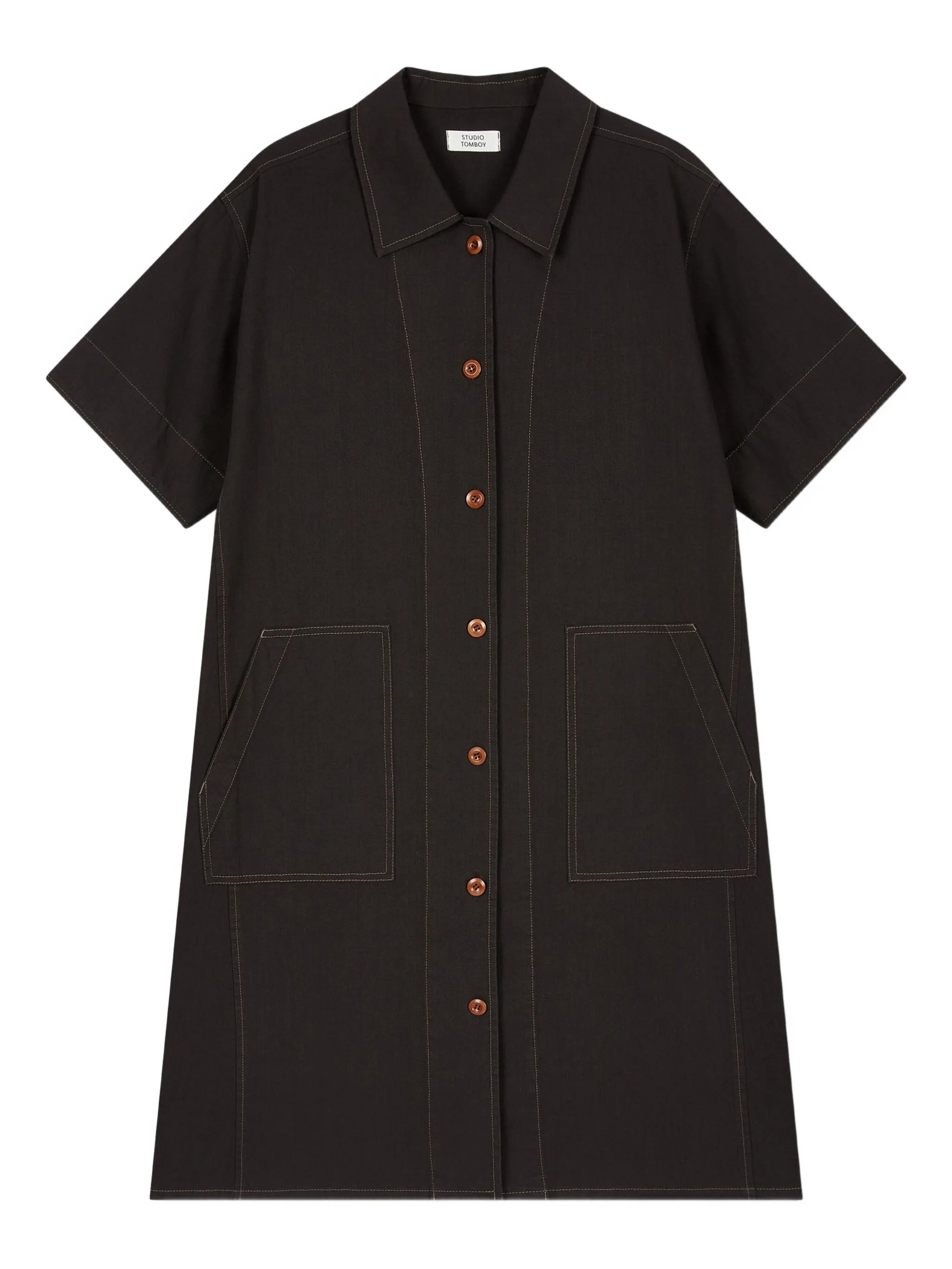 Платье-рубашка с короткими рукавами Tomboy, зеленый
Платье-рубашка с короткими рукавами Tomboy, зеленый