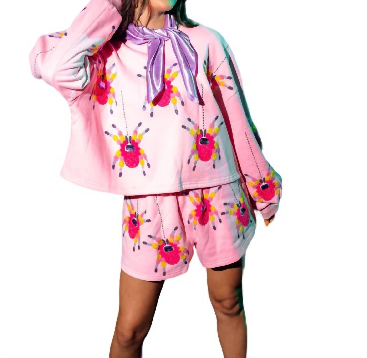 Шорты Scattered Spider в розовом цвете QUEEN OF SPARKLES 
Шорты Scattered Spider в розовом цвете QUEEN OF SPARKLES