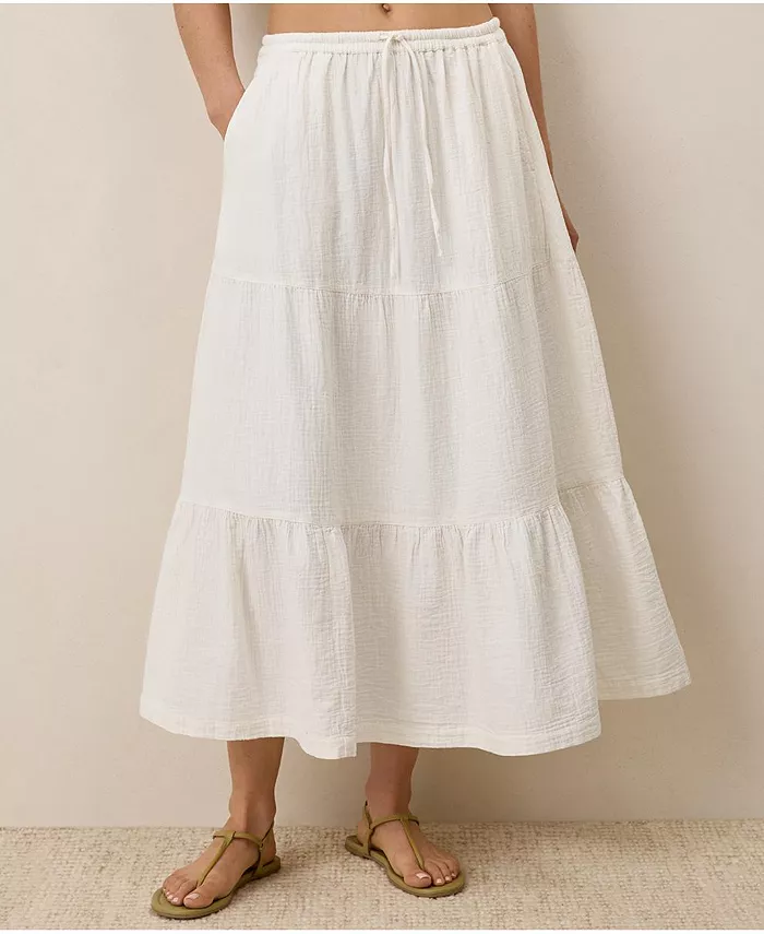 Женская макс-юбка с ярусами из органического хлопка Coastal Double Gauze Pact, белый
Женская макс-юбка с ярусами из органического хлопка Coastal Double Gauze Pact, белый