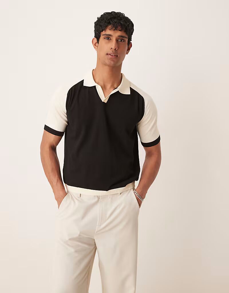 Свободного кроя трикотажное поло премиум-класса ASOS DESIGN черного и белого цвета
Свободного кроя трикотажное поло премиум-класса ASOS DESIGN черного и белого цвета