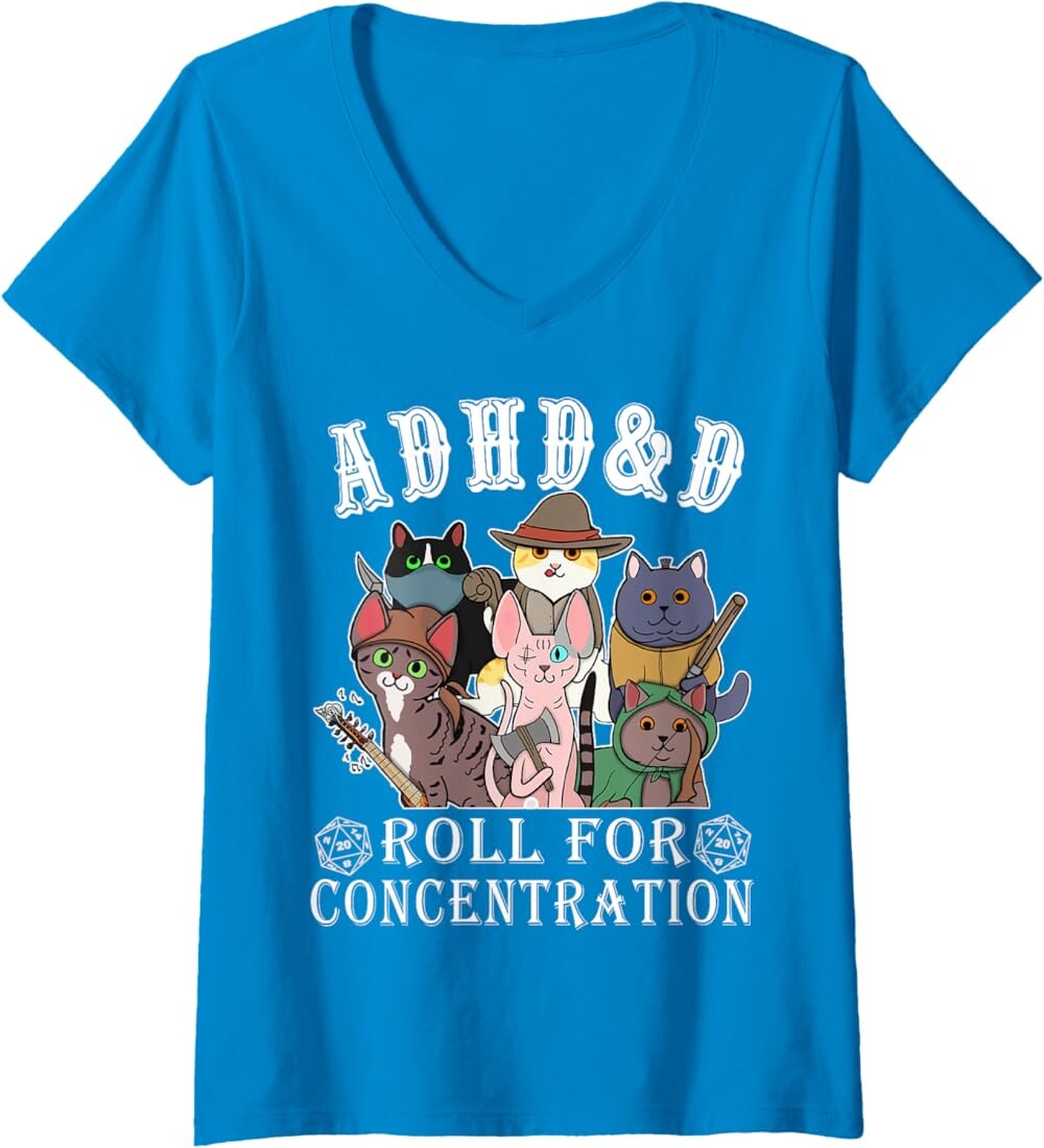 Женская футболка Funny Tees Gamer RPG Apparel Cats RPG Gamer Roll For Concentration D20 Dice Nerdy, синий
Женская футболка Funny Tees Gamer RPG Apparel Cats RPG Gamer Roll For Concentration D20 Dice Nerdy, синий