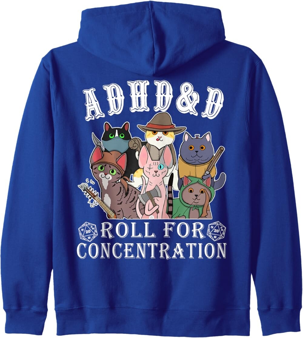 Толстовка худи Funny Tees Gamer RPG Apparel Cats RPG Gamer Roll For Concentration, ярко-синий
Толстовка худи Funny Tees Gamer RPG Apparel Cats RPG Gamer Roll For Concentration, ярко-синий