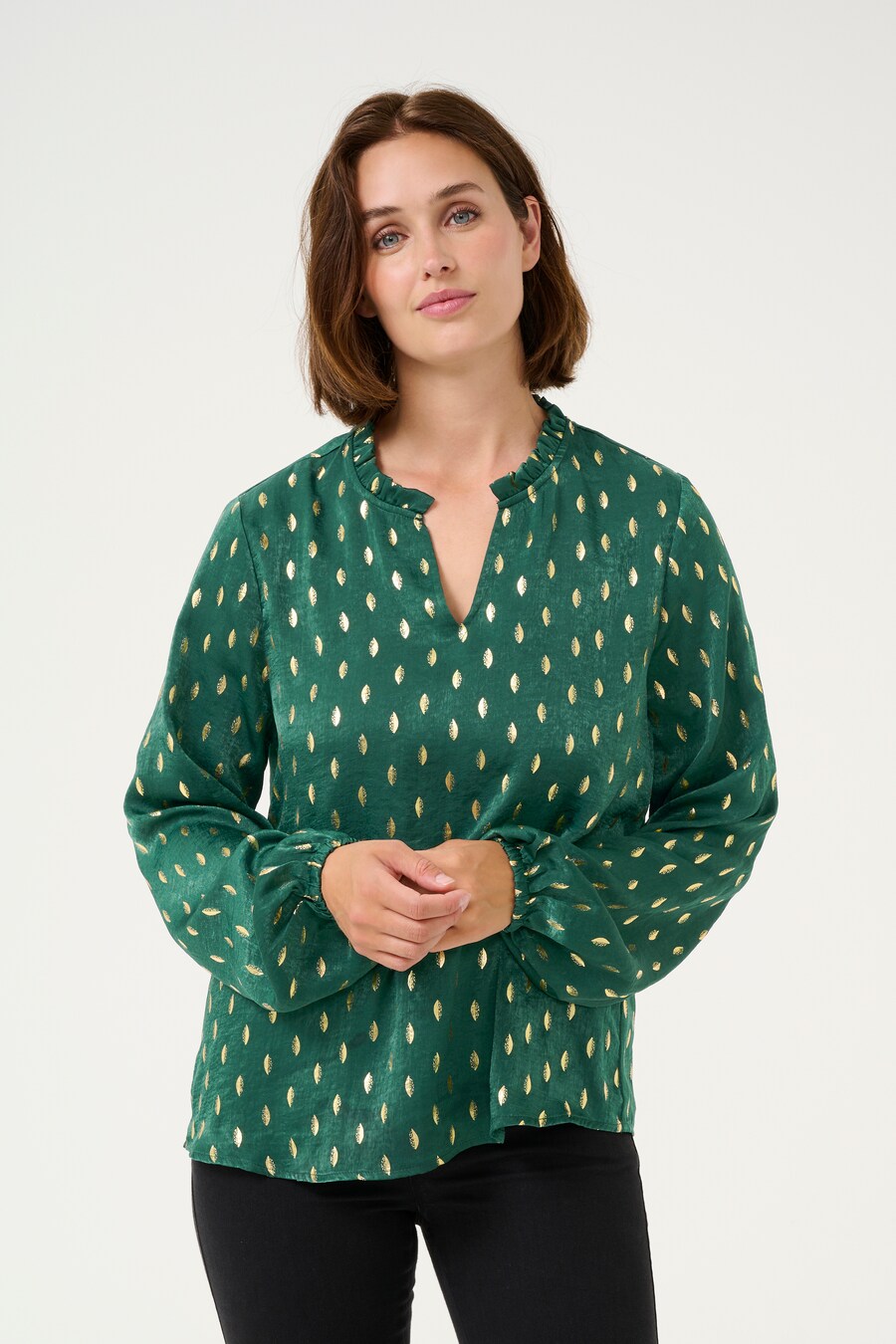 Блузка Kaffe Blouse Sofie, темно-зеленый
Блузка Kaffe Blouse Sofie, темно-зеленый