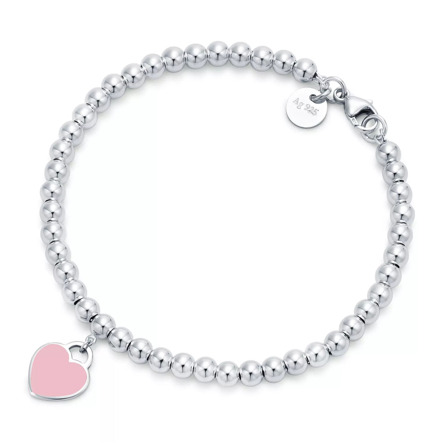 Браслет Tiffany & Co. Return to Tiffany Pink Heart Tag Bead, серебро
Браслет Tiffany & Co. Return to Tiffany Pink Heart Tag Bead, серебро