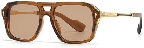 Ретро-солнцезащитные очки с двойной перемычкой для женщин, градиентные солнцезащитные очки для мужчин, защита от УФ-излучения UV400, цвет «чай», один размер MTZJH, One Color
Ретро-солнцезащитные очки с двойной перемычкой для женщин, градиентные солнцезащитные очки для мужчин, защита от УФ-излучения UV400, цвет «чай», один размер MTZJH, One Color