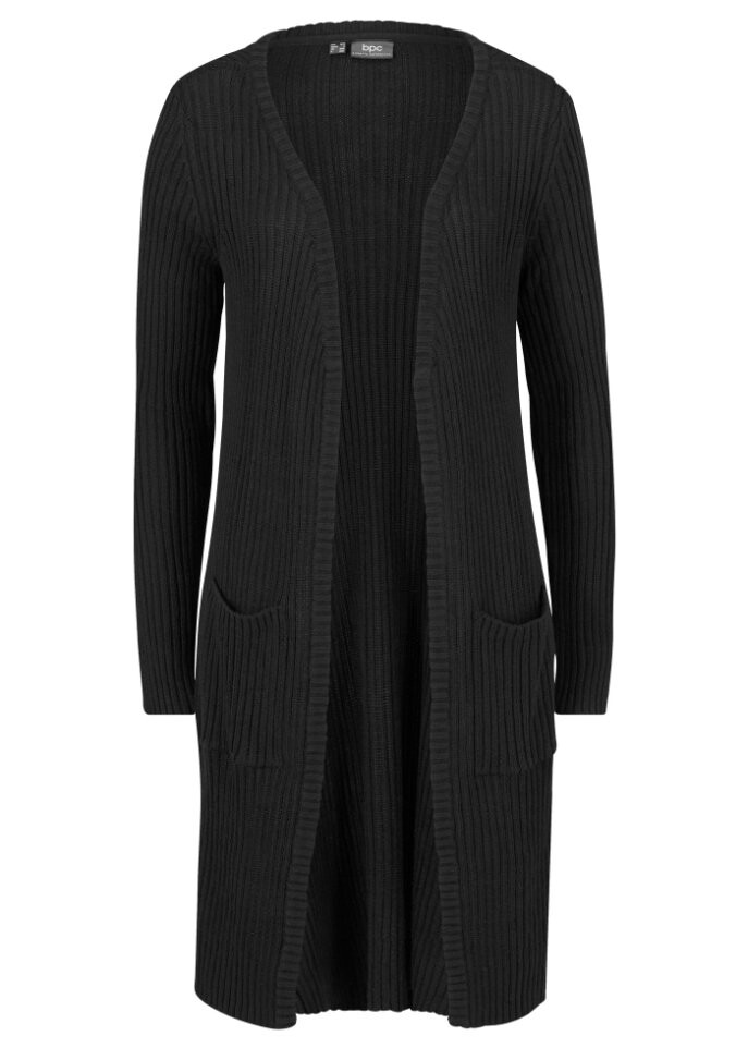 Длинный кардиган Bpc Bonprix Collection, черный 
Длинный кардиган Bpc Bonprix Collection, черный