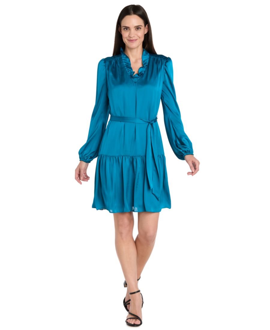 Платье для невысоких девушек с V-образным вырезом и длинными рукавами R & M Richards, Teal
Платье для невысоких девушек с V-образным вырезом и длинными рукавами R & M Richards, Teal