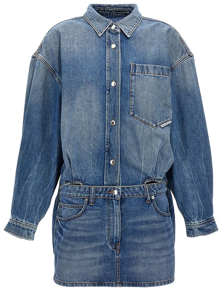 Платье-рубашка с длинными рукавами Alexander Wang Prestyle Mini Shirt Dress, синий
Платье-рубашка с длинными рукавами Alexander Wang Prestyle Mini Shirt Dress, синий