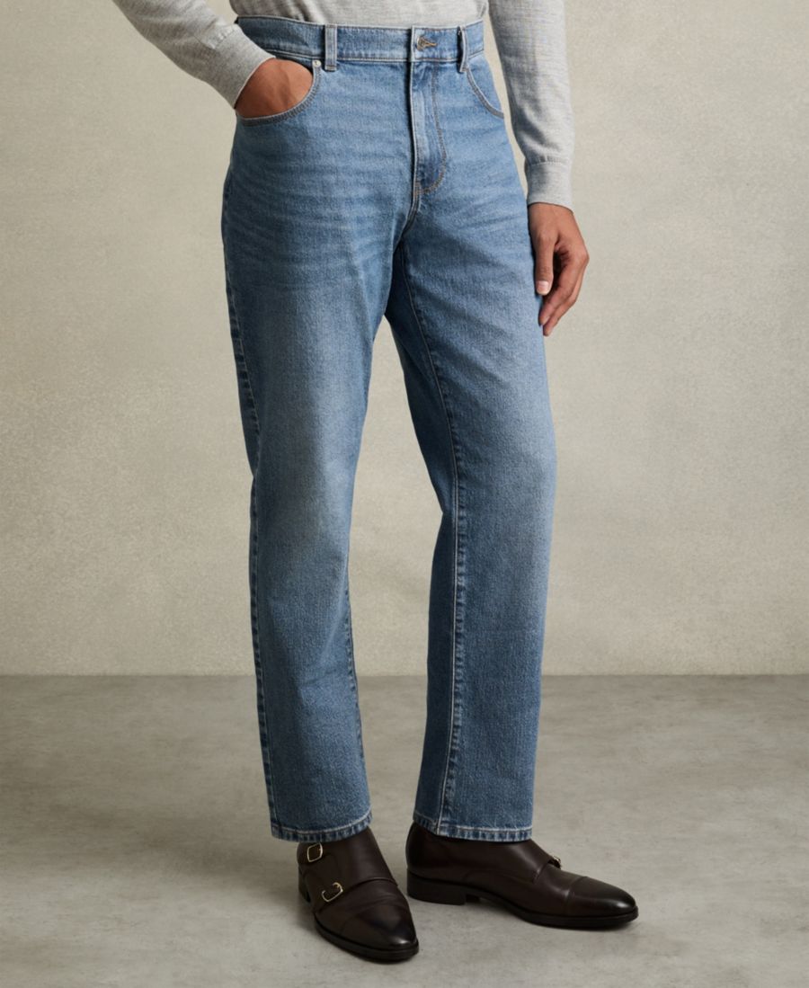 Мужские джинсы прямого кроя REISS, Mid Blue Wash
Мужские джинсы прямого кроя REISS, Mid Blue Wash