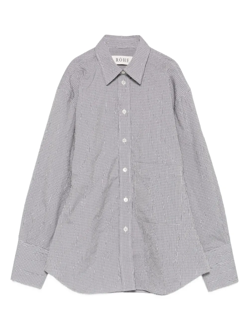 Рубашка в клетку «гингем» на пуговицах Róhe, серый
Рубашка в клетку «гингем» на пуговицах Róhe, серый