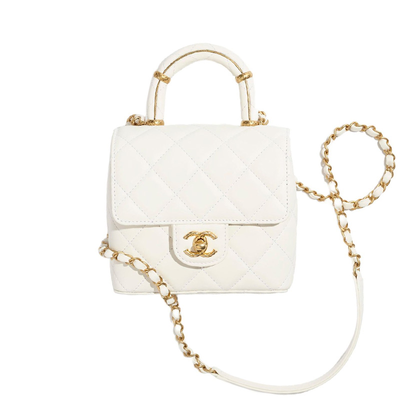CHANEL Мини-сумка через плечо из овчины, белая
CHANEL Мини-сумка через плечо из овчины, белая